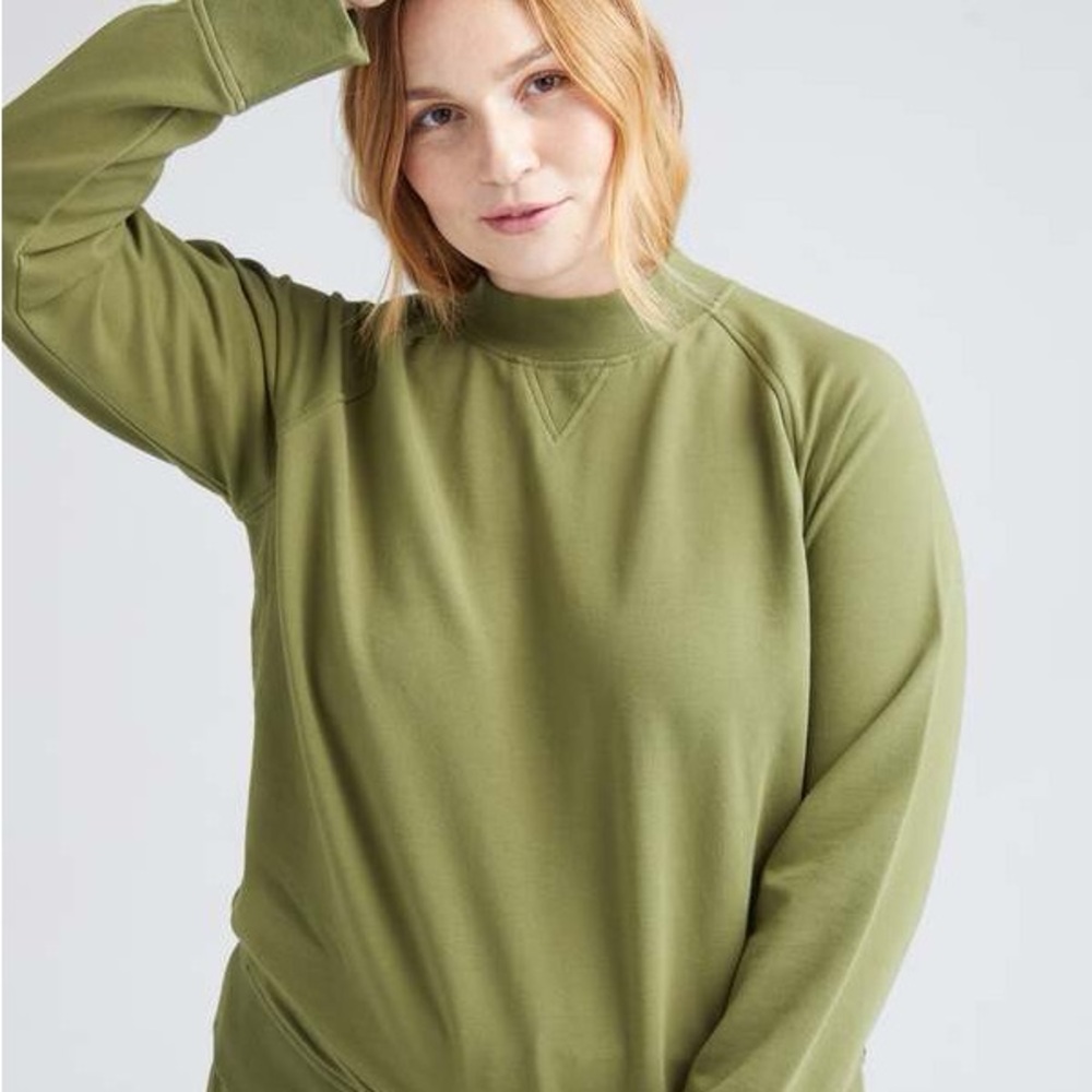 Richer Poorer Olive Green mockneck sweatshirt